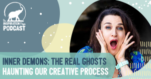 The Inspiration Podcast logo with Episode 280 and image of Miriam Schulman with hands to face as if to announce news.